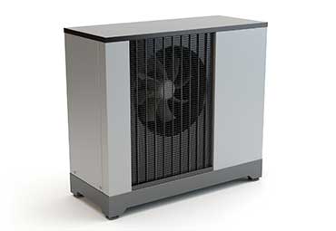 air heat pump white background